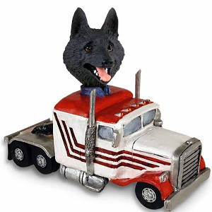 Schipperke Truck Tractor Doogie Collectible Dog Figurine