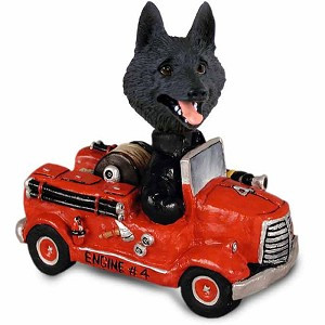 Schipperke Fire Engine Doogie Collectible Dog Figurine