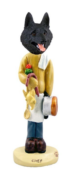 Schipperke Chef Doogie Collectible Dog Figurine