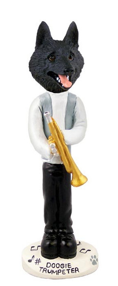 Schipperke Trumpeter Doogie Collectible Dog Figurine