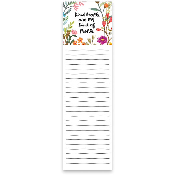 Kind People My Kind Of People - Magnetic Paper List Notepad (60 Page) - Floral Print Design from Primitives by Kathy