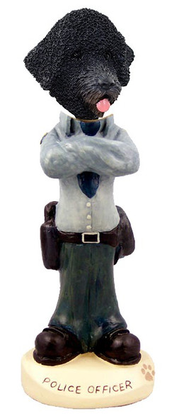 Portuguese Water Dog Police Doogie Collectible Dog Figurine