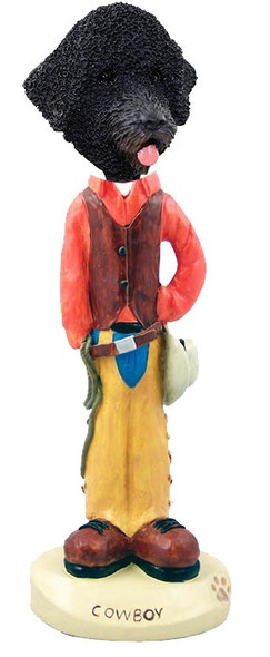 Portuguese Water Dog Cowboy Doogie Collectible Dog Figurine