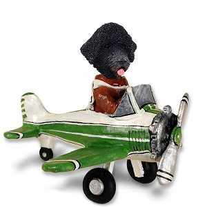 Portuguese Water Dog Airplane Doogie Collectible Dog Figurine