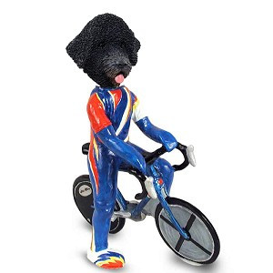 Portuguese Water Dog Bicycle Doogie Collectible Dog Figurine