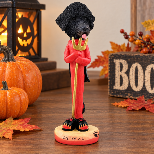Portuguese Water Dog Lil Devil Doogie Collectible Dog Figurine