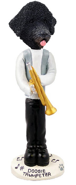 Portuguese Water Dog Trumpeter Doogie Collectible Dog Figurine