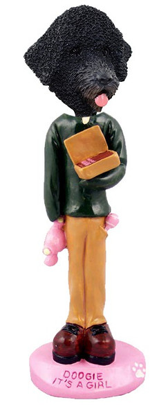 Portuguese Water Dog It's a Girl Doogie Collectible Dog Figurine