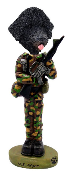 Portuguese Water Dog U S Army Doogie Collectible Dog Figurine