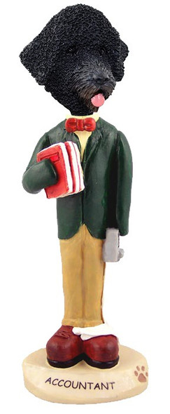 Portuguese Water Dog Accountant Doogie Collectible Dog Figurine