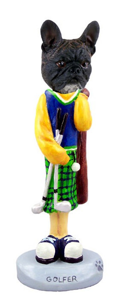 French Bulldog Golf Doogie Collectible Dog Figurine