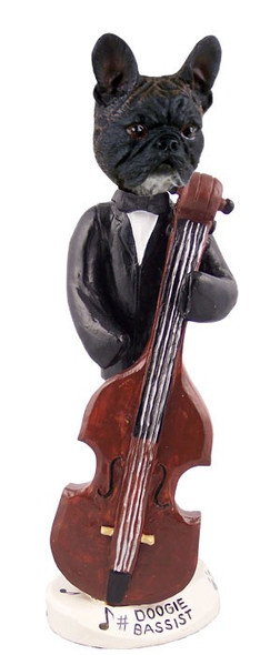 French Bulldog Bassist Doogie Collectible Dog Figurine