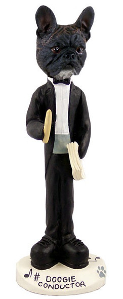 French Bulldog Conductor Doogie Collectible Dog Figurine