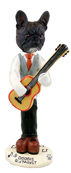 French Bulldog Guitarist Doogie Collectible Dog Figurine
