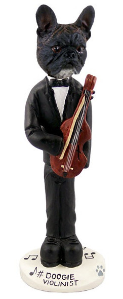 French Bulldog Violinist Doogie Collectible Dog Figurine