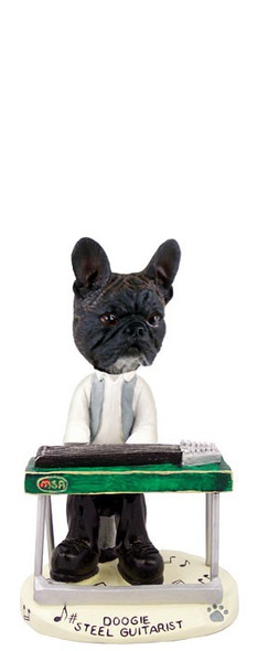 French Bulldog Steel Guitarist Doogie Collectible Dog Figurine