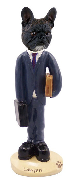 French Bulldog Lawyer Doogie Collectible Dog Figurine