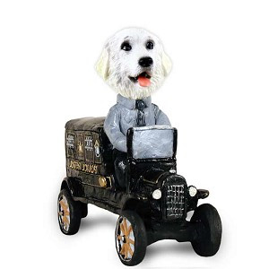Great Pyrenees Paddy Wagon Doogie Collectible Dog Figurine