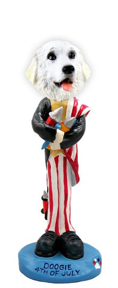 Great Pyrenees 4th of July Doogie Collectible Dog Figurine