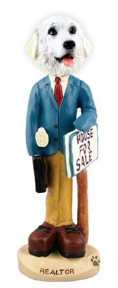 Great Pyrenees Male Realtor Doogie Collectible Dog Figurine