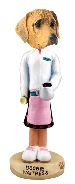 Rhodesian Ridgeback Waitress Doogie Collectible Dog Figurine