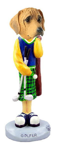 Rhodesian Ridgeback Golf Doogie Collectible Dog Figurine