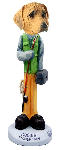 Rhodesian Ridgeback Fisherman Doogie Collectible Dog Figurine