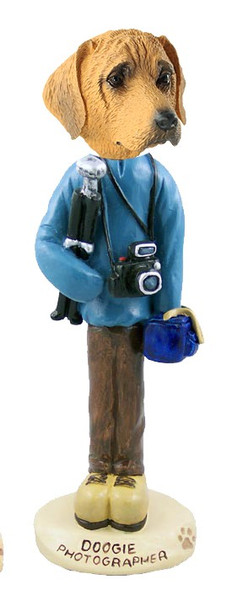 Rhodesian Ridgeback Photographer Doogie Collectible Dog Figurine