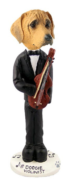 Rhodesian Ridgeback Violinist Doogie Collectible Dog Figurine