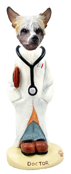 Chinese Crested Doctor Doogie Collectible Dog Figurine