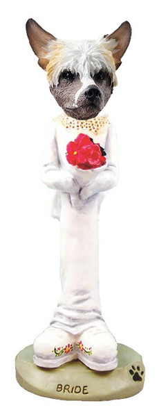 Chinese Crested Bride Doogie Collectible Dog Figurine