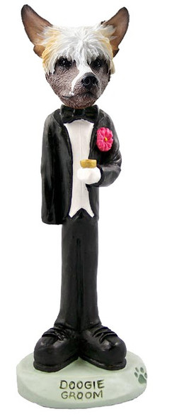 Chinese Crested Groom Doogie Collectible Dog Figurine