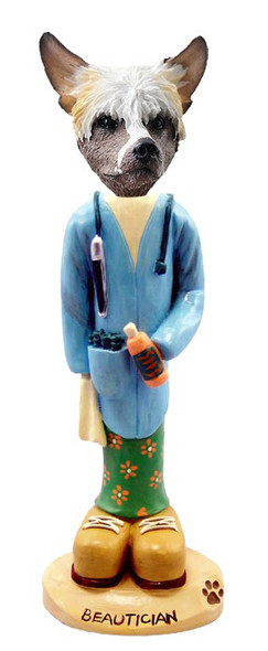 Chinese Crested Beautician Doogie Collectible Dog Figurine