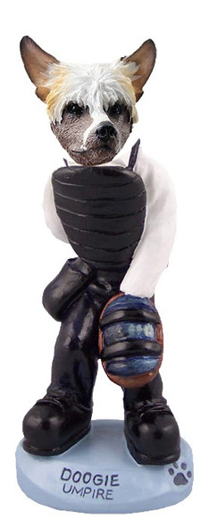 Chinese Crested Umpire Doogie Collectible Dog Figurine