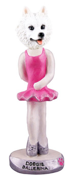 American Eskimo Ballerina Doogie Collectible Dog Figurine
