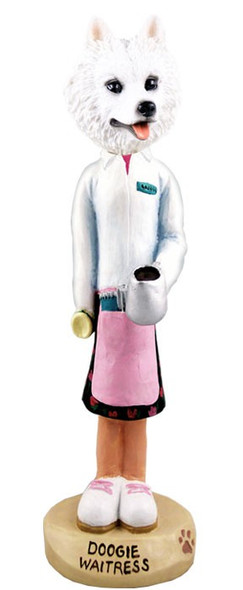American Eskimo Waitress Doogie Collectible Dog Figurine
