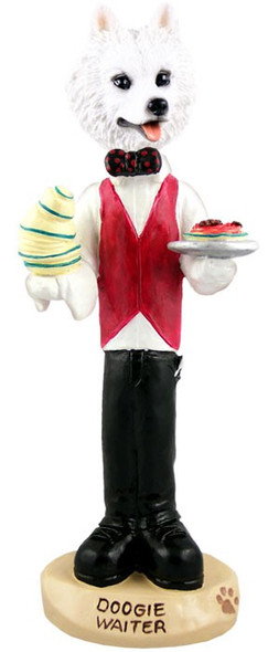 American Eskimo Waiter Doogie Collectible Dog Figurine