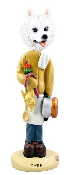 American Eskimo Chef Doogie Collectible Dog Figurine