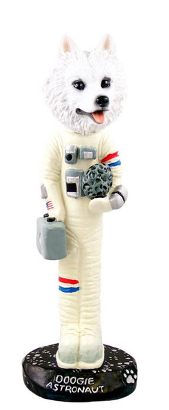 American Eskimo Astronaut Doogie Collectible Dog Figurine