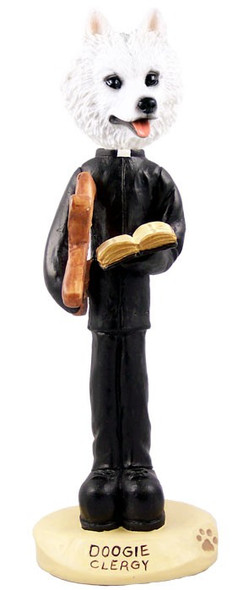 American Eskimo Clergy Doogie Collectible Dog Figurine