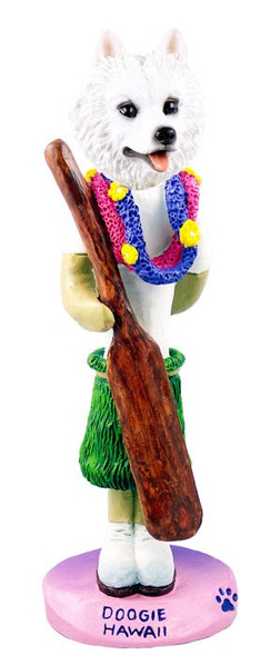 American Eskimo Hawaii Doogie Collectible Dog Figurine