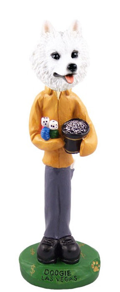 American Eskimo Las Vegas Doogie Collectible Dog Figurine