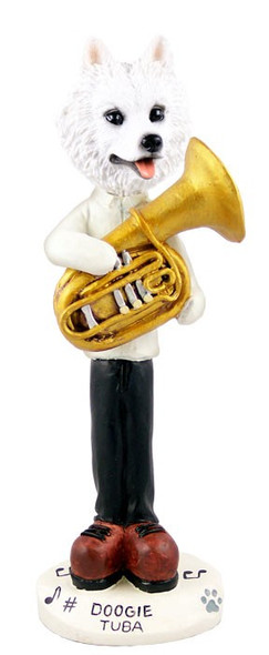 American Eskimo Tuba Doogie Collectible Dog Figurine