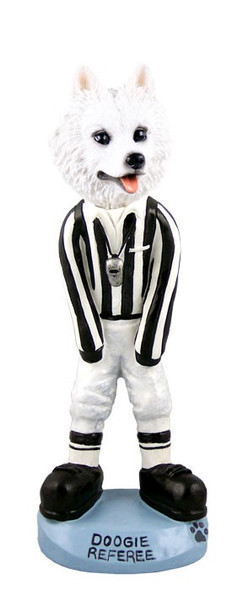 American Eskimo Referee Doogie Collectible Dog Figurine
