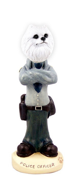 Miniature American Eskimo Police Doogie Collectible Dog Figurine