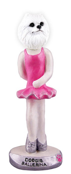 Miniature American Eskimo Ballerina Doogie Collectible Dog Figurine
