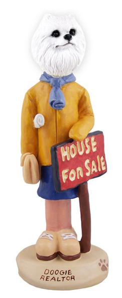 Miniature American Eskimo Female Realtor Doogie Collectible Dog Figurine