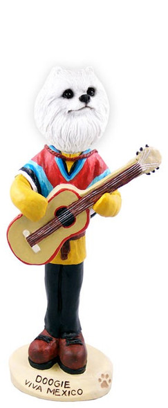 Miniature American Eskimo Viva Mexico Doogie Collectible Dog Figurine