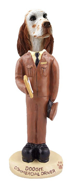 Orange Belton English Setter Commercial Driver Doogie Collectible Dog Figurine