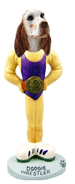 Orange Belton English Setter Wrestler Doogie Collectible Dog Figurine